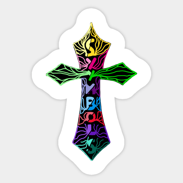 Syymbols Cross Sticker by Syymbols